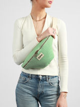 Sac Banane Olivia Rayures Hindbag Vert rayures RA-vue-porte