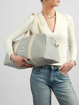 Sac Port� �paule Rayures Coton Hindbag Bleu rayures RA-vue-porte