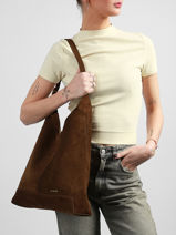 Shoulder Bag Vintage Nat et nin Brown vintage DONNA-vue-porte