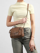 Sac Bandouliere Naina Cuir Pieces Beige naina 17063358-vue-porte