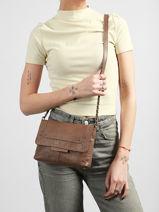 Shoulder Bag Felizia Leather Pieces Brown felizia 17116820-vue-porte