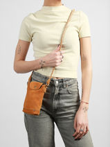 Shoulder Bag Brianna Leather Pieces Brown brianna 17163616-vue-porte