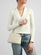 Shoulder Bag French Polyurethane David jones White french CM7342-vue-porte