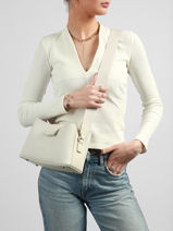 Sac Bandouli�re City Polyurethane David jones Blanc city CM8303-vue-porte