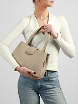Shoulder Bag City Polyurethane David jones Beige city CM8304-vue-porte