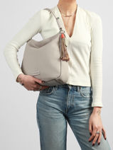 Shoulder Bag Grigri Polyurethane David jones Violet grigri CM8384-vue-porte