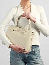 Sac Port� Main Saffiano David jones Beige saffiano CM8353-vue-porte