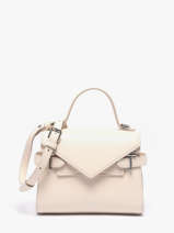 Small Grained Leather Emilie Crossbody Bag Le tanneur White emily TEMI1006