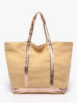 Large Le Cabas Tote Bag Linnen Sequins Vanessa bruno Yellow cabas lin 31V40315