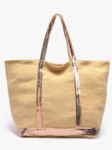 Zipped Linen Tote Bag Le Cabas Sequins Vanessa bruno Yellow cabas lin 31V40409