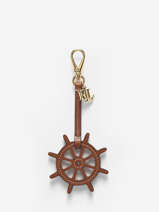 Leather Wheel Bag Charm Lauren ralph lauren Brown dryden 32P09308
