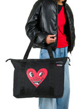 1 Compartment Shoulder Bag With 14" Laptop Sleeve Eastpak Black eastpak x keithharing A5BLSKEI-vue-porte