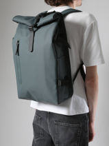 Rolltop Rucksack Large - Backpack Rains Gray city 14590-vue-porte
