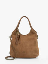 Sac Bandouli�re Vintage Cuir Mila louise Marron vintage 23059V