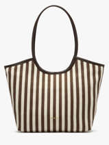 Sac Port� �paule Rayure Nat et nin Marron rayure RY