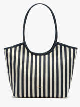 Sac Port� �paule Rayure Nat et nin Bleu rayure RY