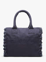 Sac Port� Main Logo Shopper Coton Pinko Bleu logo shopper 6673A3A4