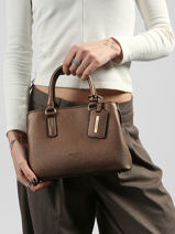 Satchel Zora Hexagona Brown zora 8620229-vue-porte