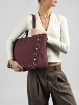 A4 Size Shoulder Bag Eyelet Torrow Violet eyelet TEYE01-vue-porte