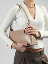 Bucket Bag Suave Leather Lancaster Beige suave ace 20-vue-porte