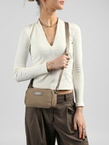 Sac Bandouli�re Basic Vita Nylon Lancaster Beige basic vita 75-vue-porte