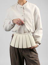 Sac Port� �paule Lenglen Cuir Lacoste Blanc lenglen NU5011DP-vue-porte