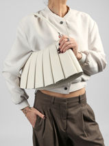 Shoulder Bag Lenglen Leather Lacoste White lenglen NU5176DP-vue-porte