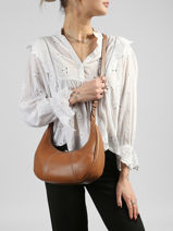 Crossbody Bag Juliette Leather Le tanneur Brown juliette TJET1402-vue-porte