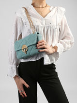 Crossbody Bag Moon Linen Vanessa bruno Blue moon 70V40533-vue-porte