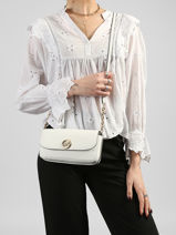 Sac Bandouli�re Nolita Cuir Michael kors Blanc nolita S6GY5C5L-vue-porte