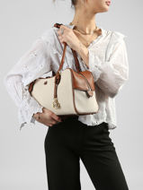 Shoulder Bag Dryden Cotton Lauren ralph lauren Beige dryden 31P06078-vue-porte