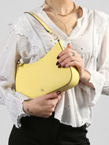 Sac Port� �paule Danni 26 Cuir Lauren ralph lauren Jaune danni 31883768-vue-porte