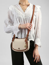 Sac Bandouli�re Dryden Coton Lauren ralph lauren Beige dryden 31P10512-vue-porte