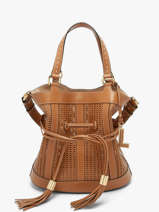 Sac Seau M Premier Flirt Cuir Ajour� Lancel Marron premier flirt A14010