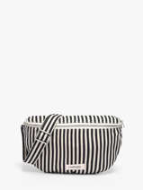 Recycled Coton Custine Striped Belt Bag Rivedroite Black spring striped CUSTSTRI