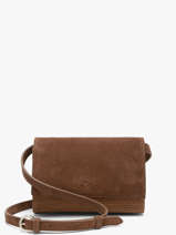 Sac Bandouli�re Thelma Cuir Textur� Nathan baume Marron n city 12TX