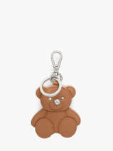 Leather Teddy Keychain Nathan baume Brown original n 100801N
