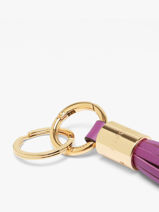 Leather Premier Flirt Key Chain Lancel Violet charms A12922-vue-porte