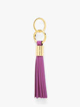 Leather Premier Flirt Key Chain Lancel Violet charms A12922