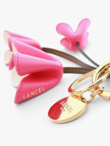 Leather Tutti Fleuri Bag Charm Lancel Pink charms A14117-vue-porte