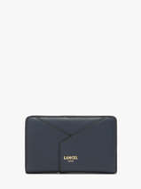 Wallet Enveloppe Leather Lancel Blue enveloppe A13710
