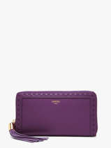 Portefeuille L Premier Flirt Cuir Lancel Violet premier flirt A10111