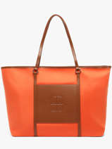  Large Nylon Fran Tote Bag Laurent david Orange ld bags 887