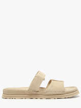 Slippers In Leather Ugg Beige women 1178590