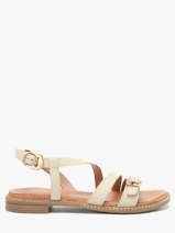 Sandals In Leather Tamaris Beige women 46