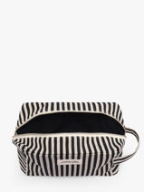 Recycled Cotton Tournelles Xl Striped Zipped Pouch Rivedroite Black spring striped TOUXLSTR-vue-porte