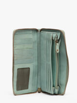 Wallet Heritage Leather Biba Blue heritage BT10-vue-porte