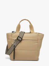 Sac Port� Main Et Bandouli�re Cumulus Nylon Recycl� Aube Beige cumulus 101CS04