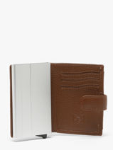 Wallet Caviar Leather Crinkles Brown caviar 14600-vue-porte