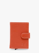 Wallet Caviar Leather Crinkles Orange caviar 14600